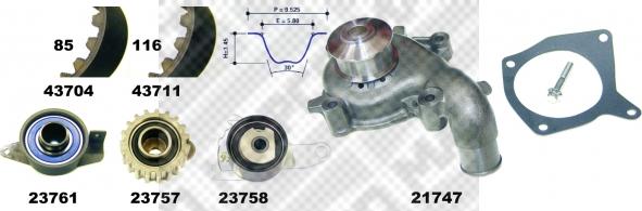 Mapco 41712 - Pompa acqua + Kit cinghie dentate www.autoricambi360.it