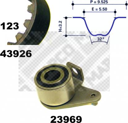 Mapco 23926 - Kit cinghie dentate www.autoricambi360.it