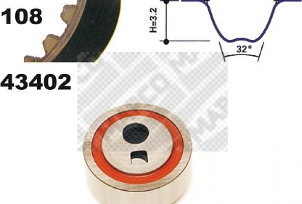 Mapco 23402 - Kit cinghie dentate www.autoricambi360.it