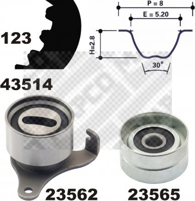 Mapco 23514 - Kit cinghie dentate www.autoricambi360.it