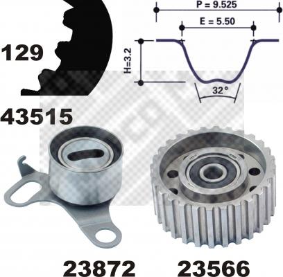Mapco 23515 - Kit cinghie dentate www.autoricambi360.it