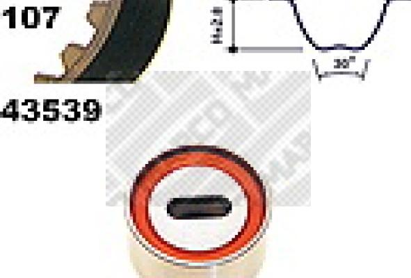 Mapco 23539 - Kit cinghie dentate www.autoricambi360.it
