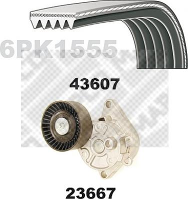 Mapco 23609 - Kit Cinghie Poly-V www.autoricambi360.it