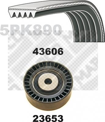 Mapco 23606 - Kit Cinghie Poly-V www.autoricambi360.it