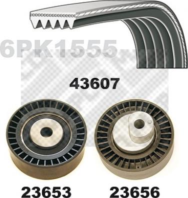 Mapco 23607 - Kit Cinghie Poly-V www.autoricambi360.it