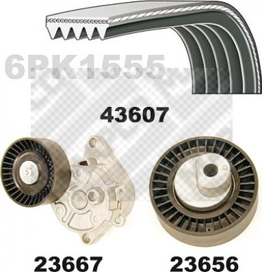 Mapco 23610 - Kit Cinghie Poly-V www.autoricambi360.it