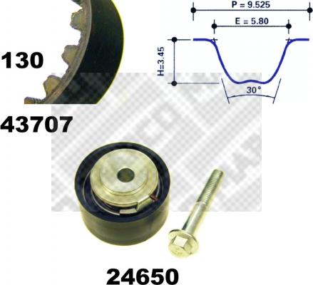 Mapco 23631 - Kit cinghie dentate www.autoricambi360.it