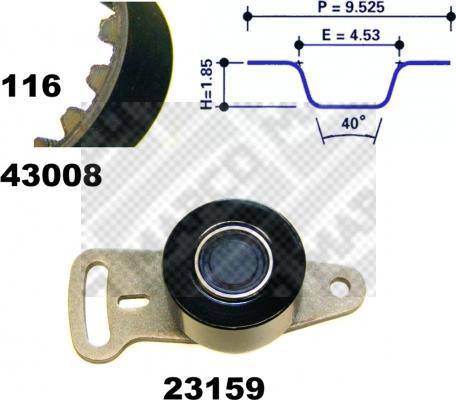 Mapco 23118 - Kit cinghie dentate www.autoricambi360.it