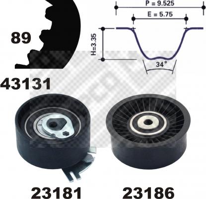 Mapco 23131 - Kit cinghie dentate www.autoricambi360.it