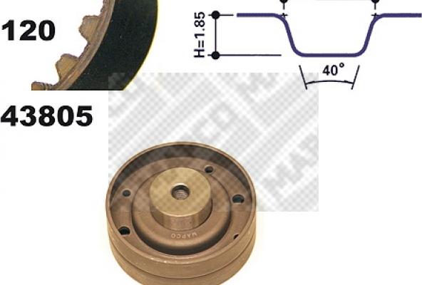 Mapco 23805 - Kit cinghie dentate www.autoricambi360.it