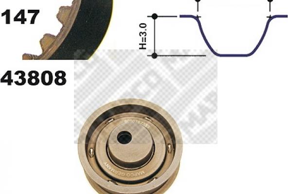 Mapco 23808 - Kit cinghie dentate www.autoricambi360.it