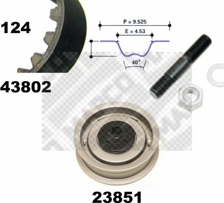 Mapco 23802 - Kit cinghie dentate www.autoricambi360.it