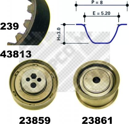 Mapco 23817 - Kit cinghie dentate www.autoricambi360.it