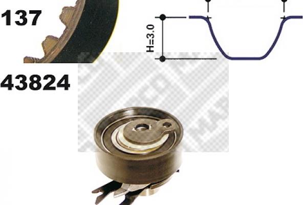 Mapco 23824 - Kit cinghie dentate www.autoricambi360.it