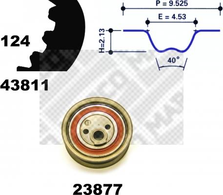Mapco 23825 - Kit cinghie dentate www.autoricambi360.it