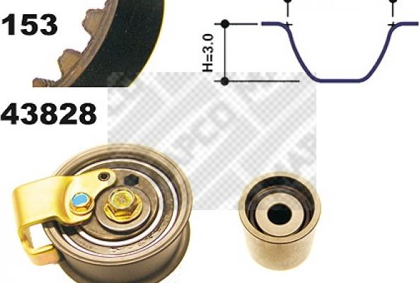 Mapco 23828 - Kit cinghie dentate www.autoricambi360.it