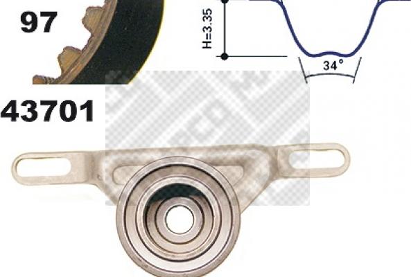 Mapco 23701 - Kit cinghie dentate www.autoricambi360.it
