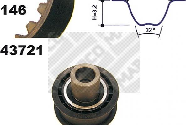 Mapco 23721 - Kit cinghie dentate www.autoricambi360.it
