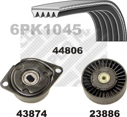 Mapco 73806 - Kit Cinghie Poly-V www.autoricambi360.it