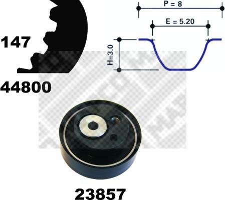 Mapco 73800 - Kit cinghie dentate www.autoricambi360.it