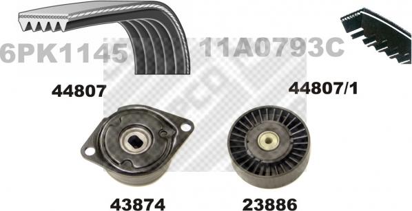Mapco 73807 - Kit Cinghie Poly-V www.autoricambi360.it