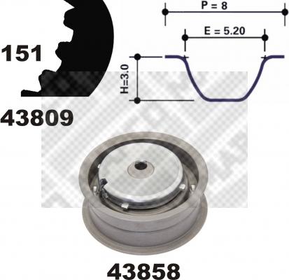 Mapco 73815 - Kit cinghie dentate www.autoricambi360.it