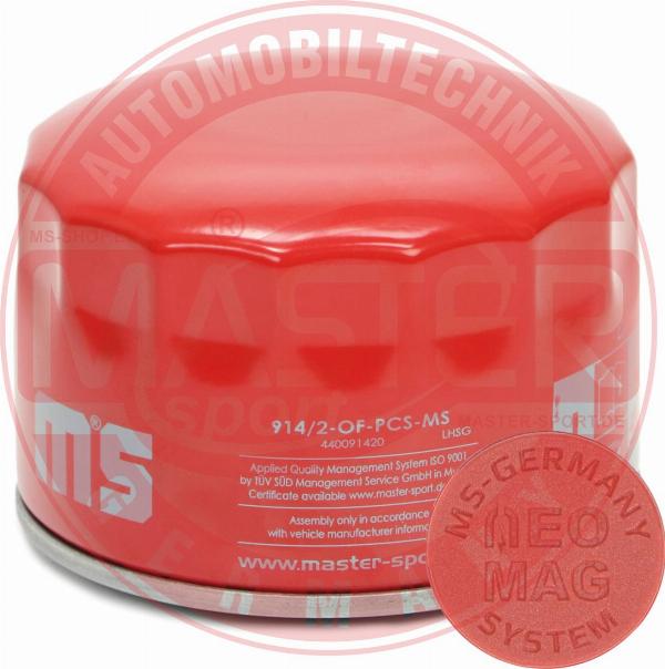 MASTER-SPORT 914/2-OFMG-PCS-MS - Filtro olio www.autoricambi360.it