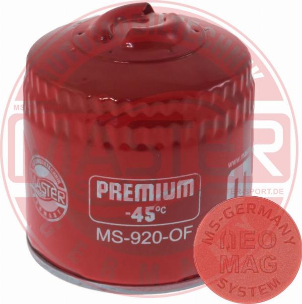MASTER-SPORT 920-OFMG-PCS-MS - Filtro olio www.autoricambi360.it