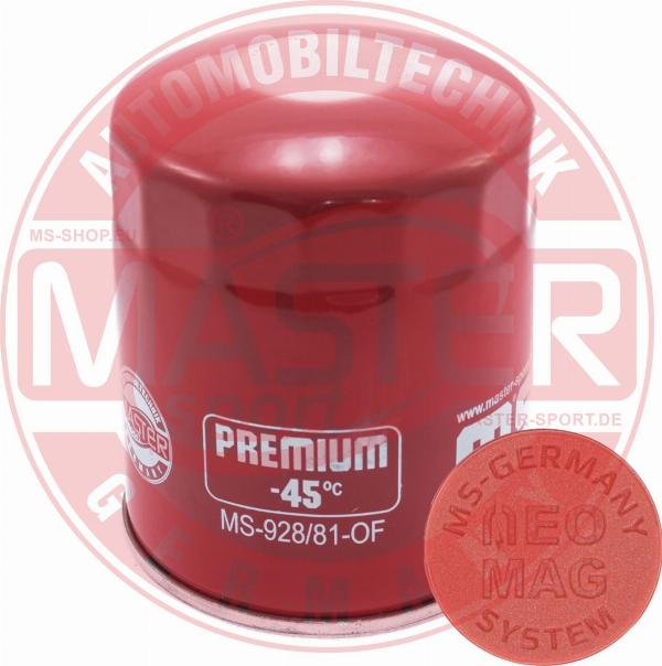 MASTER-SPORT 928/81-OFMG-PCS-MS - Filtro olio www.autoricambi360.it
