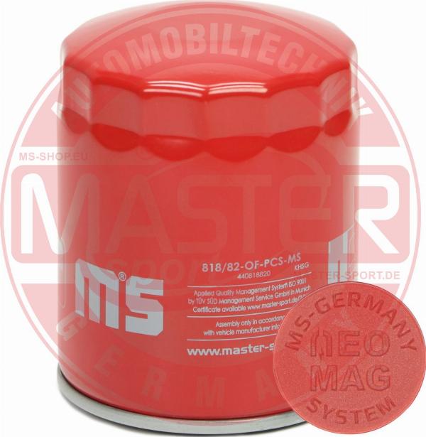 MASTER-SPORT 818/82-OFMG-PCS-MS - Filtro olio www.autoricambi360.it
