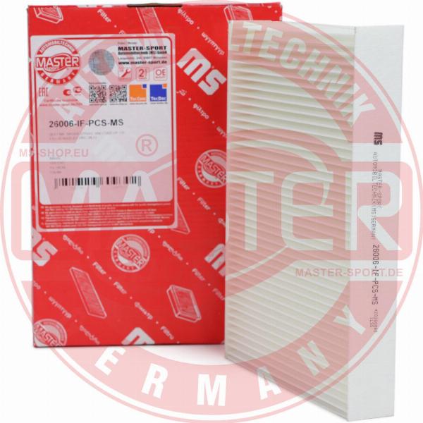 MASTER-SPORT 26006-IF-PCS-MS - Filtro, Aria abitacolo www.autoricambi360.it