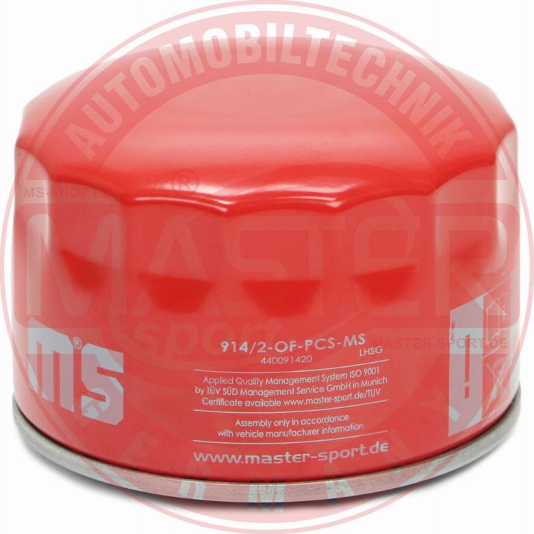 MASTER-SPORT 914/2-OF-PCS-MS - Filtro olio www.autoricambi360.it