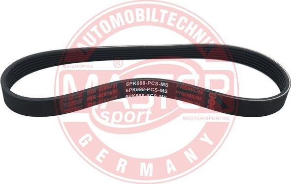 MASTER-SPORT 6PK698-PCS-MS - Cinghia Poly-V www.autoricambi360.it