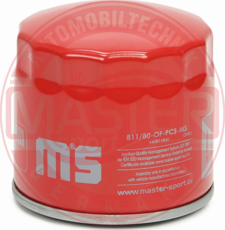 MASTER-SPORT 811/80-OF-PCS-MS - Filtro olio www.autoricambi360.it