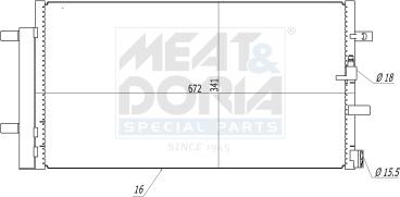 Meat & Doria 991056 - Condensatore, Climatizzatore www.autoricambi360.it