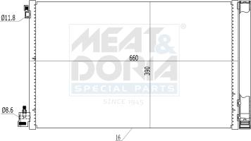 Meat & Doria 991057 - Condensatore, Climatizzatore www.autoricambi360.it