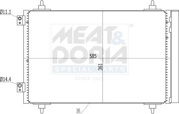 Meat & Doria 991012 - Condensatore, Climatizzatore www.autoricambi360.it