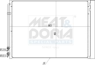 Meat & Doria 991085 - Condensatore, Climatizzatore www.autoricambi360.it