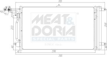 Meat & Doria 991034 - Condensatore, Climatizzatore www.autoricambi360.it