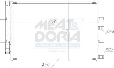 Meat & Doria 991194 - Condensatore, Climatizzatore www.autoricambi360.it