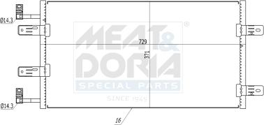 Meat & Doria 991144 - Condensatore, Climatizzatore www.autoricambi360.it