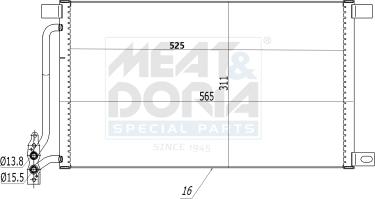 Meat & Doria 991141 - Condensatore, Climatizzatore www.autoricambi360.it