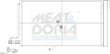 Meat & Doria 991157 - Condensatore, Climatizzatore www.autoricambi360.it