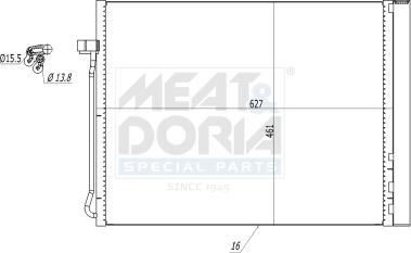 Meat & Doria 991109 - Condensatore, Climatizzatore www.autoricambi360.it