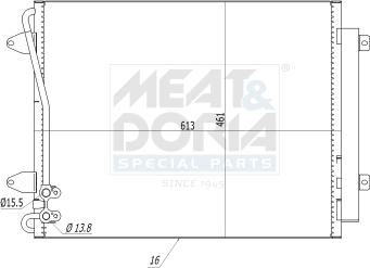 Meat & Doria 991115 - Condensatore, Climatizzatore www.autoricambi360.it