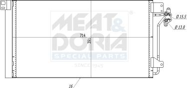 Meat & Doria 991182 - Condensatore, Climatizzatore www.autoricambi360.it