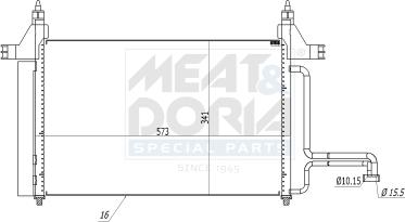 Meat & Doria 991173 - Condensatore, Climatizzatore www.autoricambi360.it