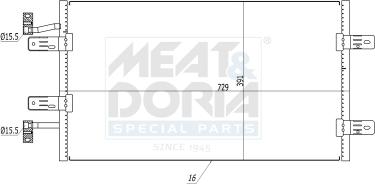 Meat & Doria 991177 - Condensatore, Climatizzatore www.autoricambi360.it