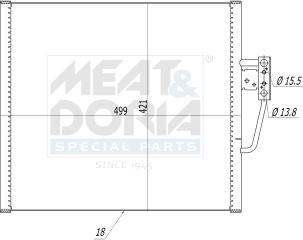Meat & Doria 991240 - Condensatore, Climatizzatore www.autoricambi360.it