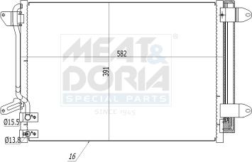 Meat & Doria 991253 - Condensatore, Climatizzatore www.autoricambi360.it